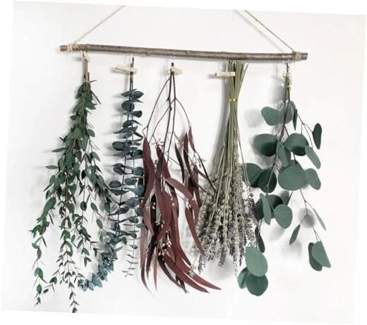 Natural Dried Flower Rack, Dried Flower Wall Hanging for Boho 15 Inch Leaves Dried Flower
