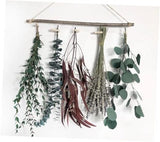 Natural Dried Flower Rack, Dried Flower Wall Hanging for Boho 15 Inch Leaves Dried Flower