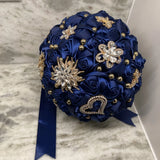 Navy Wedding Bouquet Bridesmaid Holding Flowers Wedding Decoration FAST SHIP! Bouquet
