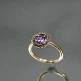 Sunflower Amethyst Ring Sunflower