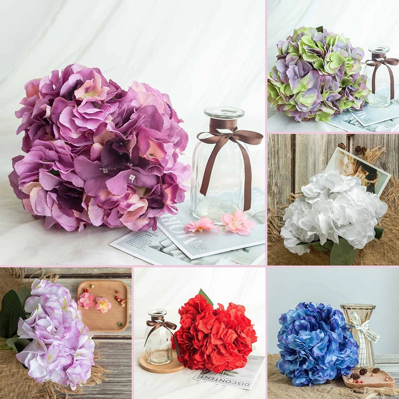10 Silk Hydrangea Bushes Wedding Flowers Party Bouquets Home Centerpieces Hydrangea