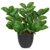 Faux Plants Indoor, Artificial ZZ Plants in Black Pot Fake House Silk Plants ... Green Plant
