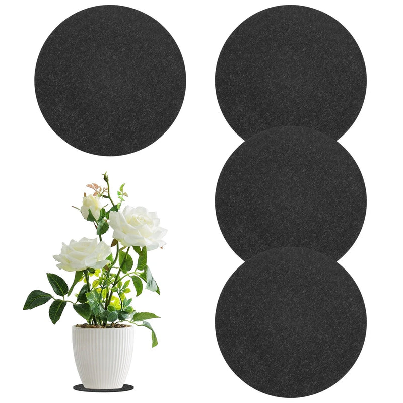 4-Pack Cork Plant Coasters, 5.9 Inch Cork Plant Mats for Garden [Gray] Garden Plants