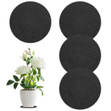 4-Pack Cork Plant Coasters, 5.9 Inch Cork Plant Mats for Garden [Gray] Garden Plants