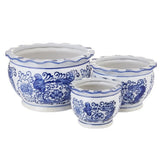 Blue and White Planters, Succulent Pots Ceramic Plant Pots Indoor with Draina... Flowering Plants