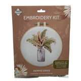 Needle Creations Pre-Printed Fabric Embroidery Kit Pampas Grass NC-EMBRF-PAMPAS Pampas Grass