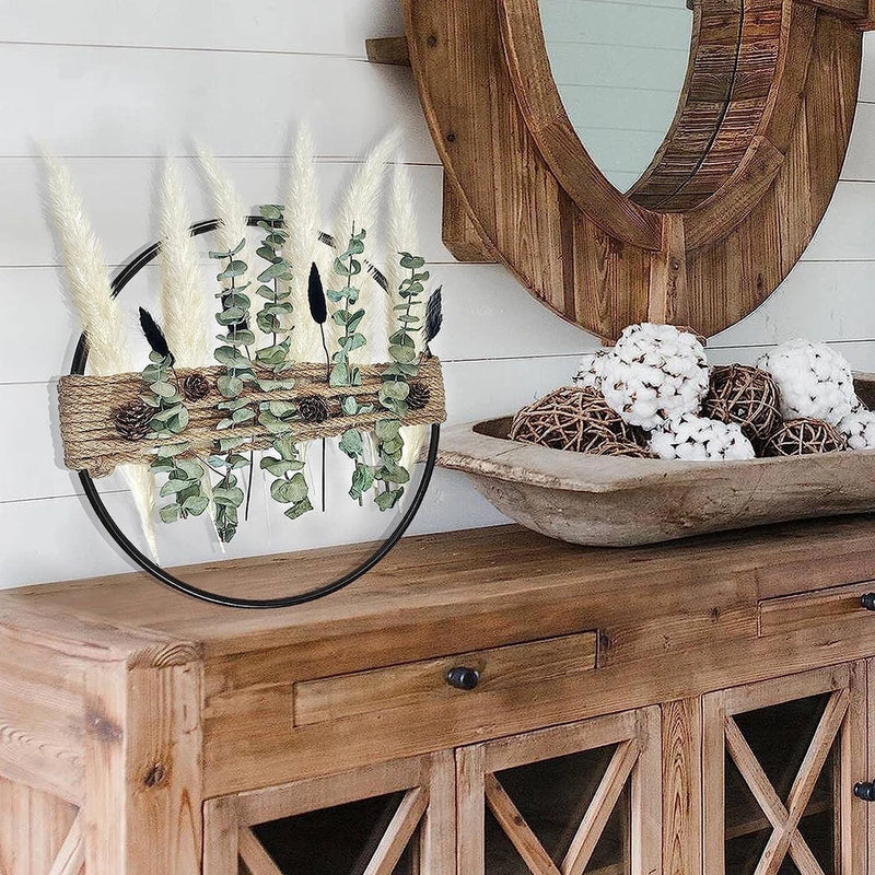 Grass Dried Eucalyptus Pompas Floral with White Pompous Wall Hanging Decoration Pampas Grass