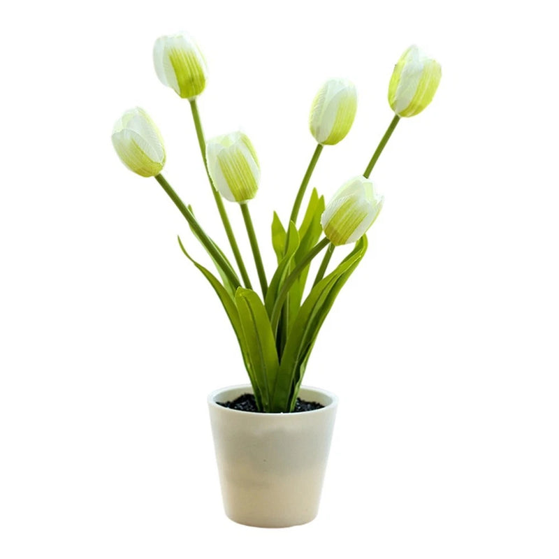 Artificial Tulip Plants Long-lasting Low Maintenance No Watering Required Green Plant