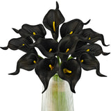 Artificial Calla Lily Black Flowers for Wedding Bouquet Flower 12Pcs Home Dec... Lily