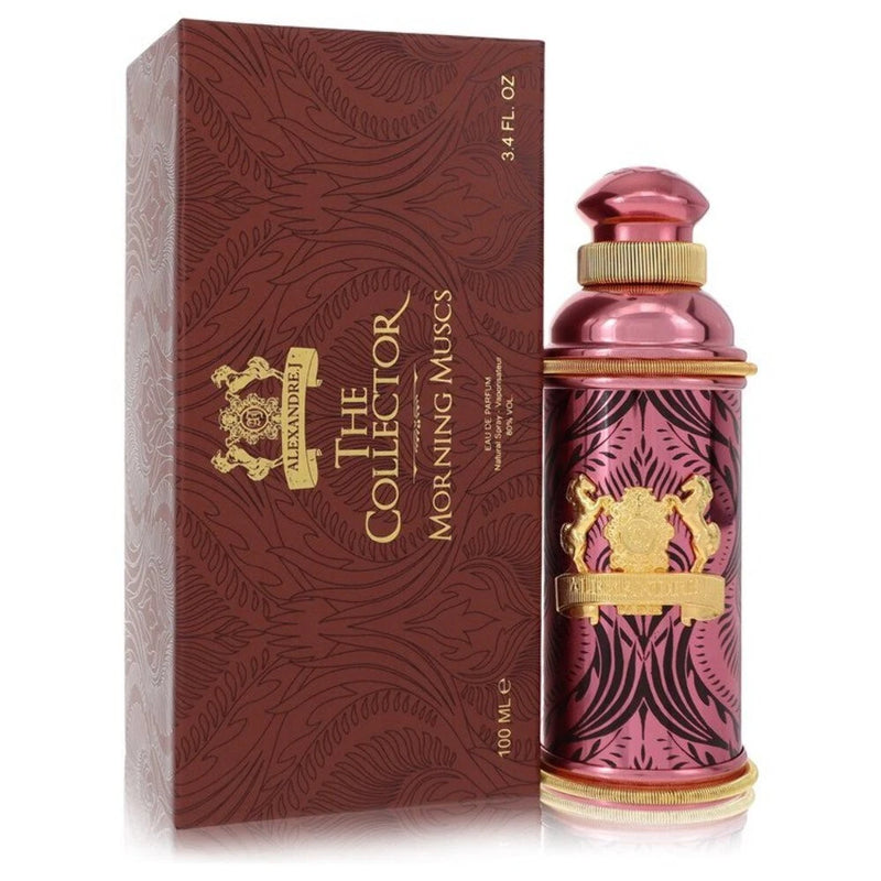 Alexandre.J Morning Muscs eau de parfum spray, 3.4 fl oz; pink and maroon bottle