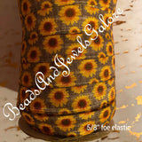 Sunflower foe daisy elastic floral foe flower daisy foe sunflower ribbon hair ti Sunflower