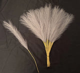 Lot of 30 Faux Gray Pampas Grass ~ 22Ó ~Wedding Decor Fluffy Artificial Pompas Pampas Grass