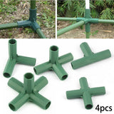 4*Plastic Plant Awning Frame Joints Connector Bracket For Garden Greenhouse Garden Plants