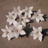 8 Lily Artificial Sola Wood Flower Diffuser Flowers 10 cm Dia. For Craft Carnation