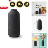 Ceramic Vase Nordic Style Large Boho Decor Pampas Grass Flowers Black Matte Pampas Grass