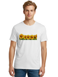 Sunflowers-4 Mens Graphic Tee, 100% Cotton, Casual Summer Wear Sunflower
