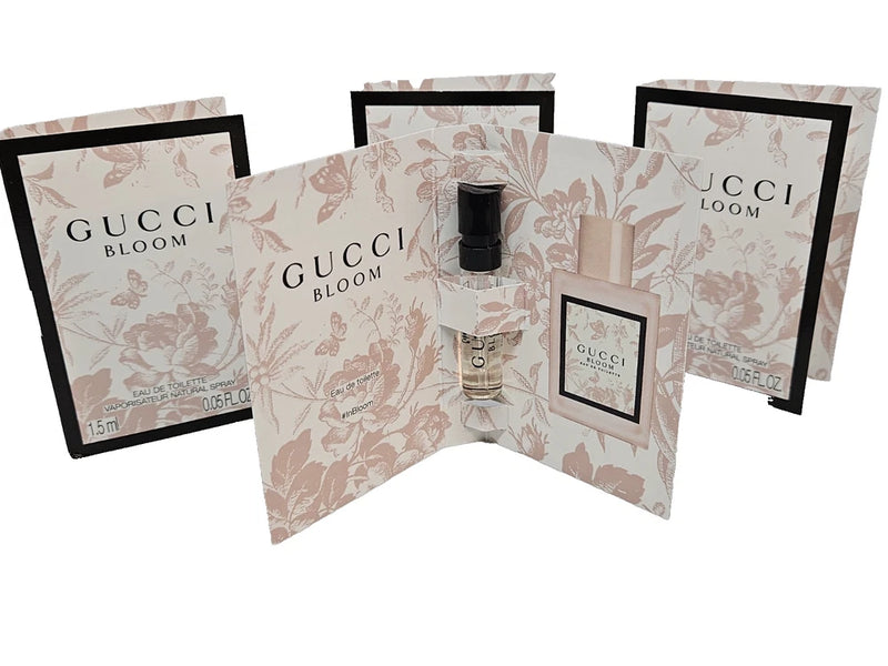 Gucci BLOOM Eau De Toilette Mini Natural Spray Vials (LOT OF 4) EDT