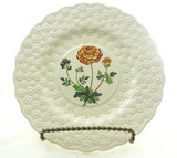 Copeland Spode Fernleigh Ranunculus Luncheon Plate Embossed Flower A Ball 2/2863 Ranunculus