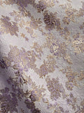 LILAC GOLD Floral Brocade Fabric (60 in.) Sold By The Yard Flowering Plants