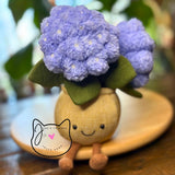 Jellycat AMUSEABLES HYDRANGEA New BNWT Soft Plush Toy Purple Flower Plant Bloom Hydrangea