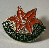 Tiger Lily Saskatchewan Flower Provincial Sask Canada Orange Retro Hat Lapel Pin Lily