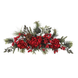 30" Holiday Silk Hydrangea Swag Hydrangea