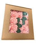 25-50 Pcs Foam Artificial Rose Flower Heads W/Stem Wedding Bride Bouquet Decors Bouquet