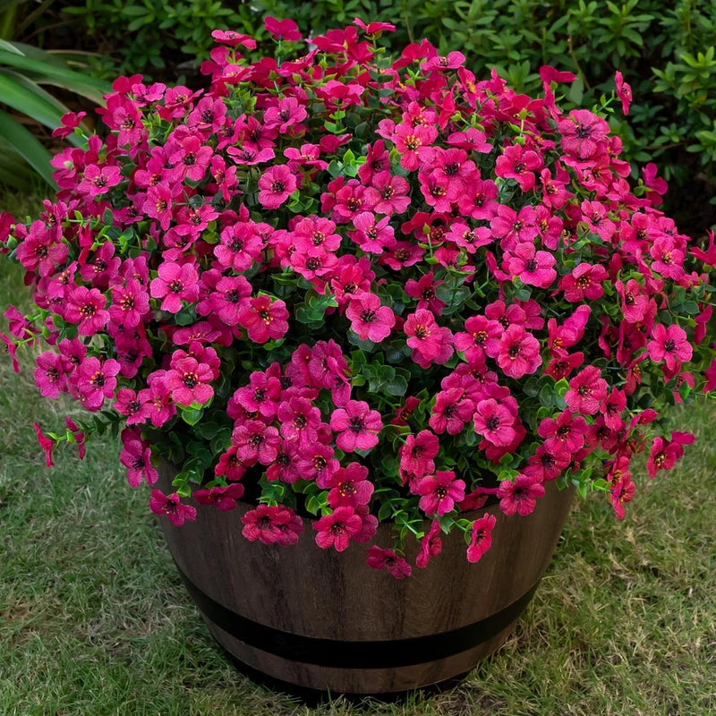 20 Bundles Artificial Flowers for Outdoor Fake Plants for Spring Decoration,F... Green Plant