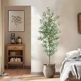Faux Olive Tree Artificial Plant Indoor Outdoor Home Decor Realistic Greenery US Green Plant