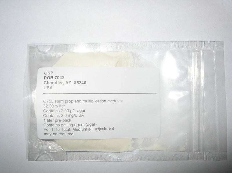 Orchid flask medium O753 stem props and multiplication Orchids