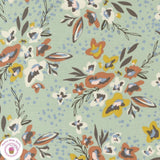 Moda DAWN ON THE PRAIRIE 45570 18 Mist Aqua Blu  Floral FANCY THAT Quilt Fabric Flowering Plants