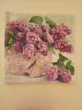 Hydrangea Purple Basket Flower Bird Pillowcase toss throw pillow cover garden Hydrangea