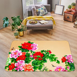 3D Beautiful Peony Flower ZHUA742 Game Non Slip Rug Mat Photo Carpet Amy Peony