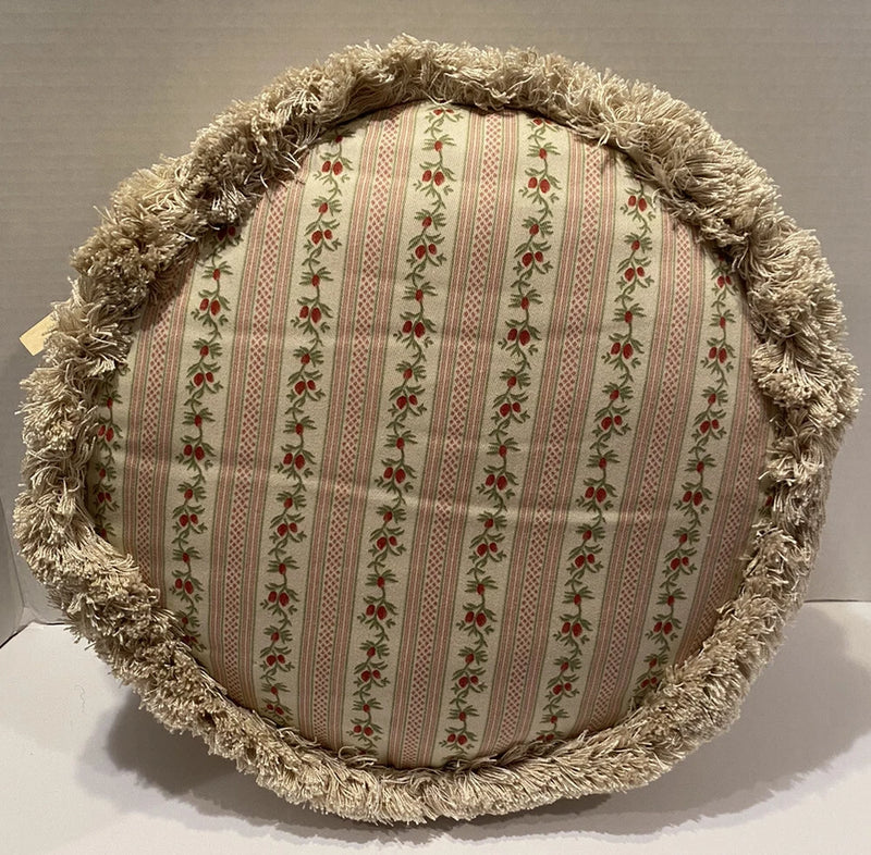 NWT Rose Tree Country Chic Carnation Decorative Pillow Round Floral Bedding Carnation