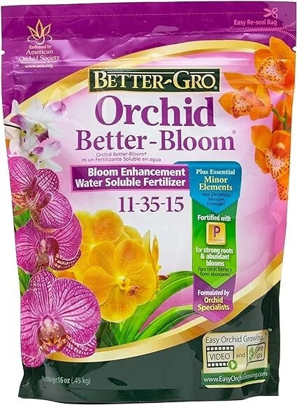 Orchid fertilizer bag, water-soluble bloom enhancement with essential micronutrients