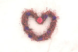 Handmade Grapevine Heart Dried Flower Arrangement Ð Pink Gyp & Purple Statice Dried Flower