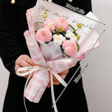 Crochet Artificial Flower Bouquet Woven Plant Home And Wedding Decor Gift Idea 4 Sunflower