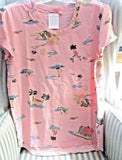 NWT New FRESH PRODUCE BEACHY KEEN Janey Slub T Top Shirt BLUSH PINK S M or L Roses