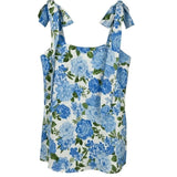 Show Me Your Mumu Blue Floral Tie Shoulder Tank Top XS Hydrangea Hydrangea