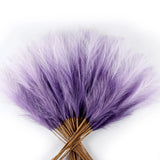 60Pcs Purple Gradient Faux Pampas Grass Decor, 21.7" Pompas Grass Flower Arra... Pampas Grass