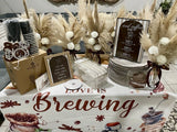 ÒLove Is BrewingÓ Wedding Shower Decor Set Complete W/ Pampas Grass Centerpieces Pampas Grass