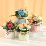Artificial Flower Simulation Hydrangea Flower Fake Cloth Faux for Table Hydrangea