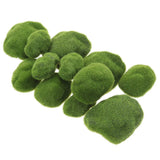 Simulation Green Plants Artificial Moss Rocks Decorative Irregular Stones Green Plant