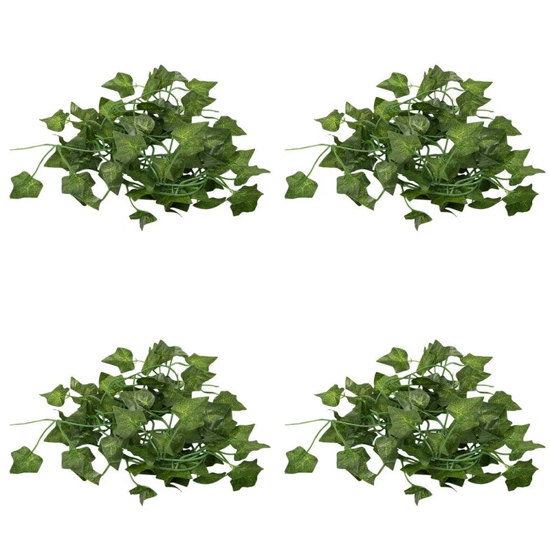 4 Pcs 2M Long Artificial Plants Green Ivy Leaves Grape Vine Fake5300 Green Plant