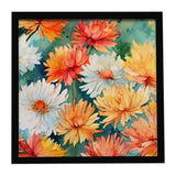 Flowers in Watercolor Framed Metal Print Hydrangea