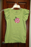 Gymboree TEA TIME AFTERNOON EUC 5 Green Hydrangea Flower Tee Top Hydrangea