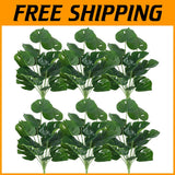 Lifelike Artificial Palm Leaves Green Plant