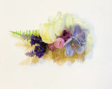 1 Pc Of Mini Rose Lavender Hydrangea Flower Bridal Hair Comb Hydrangea