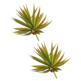 2Pcs Artificial Succulent Plants Fake Sword Plant 7.5", Light Green Green Plant