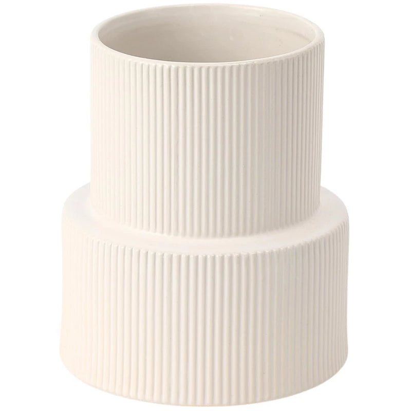 White Ceramic Vase, Large Ceramic Vase for Flowers, Decorative Vases for Boho... Pampas Grass